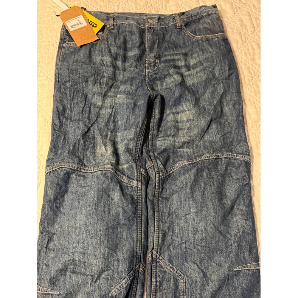Ironworkers Harden Jeans Men 38x32 Blue Aramid Lined Hardwearing Denim knee cap